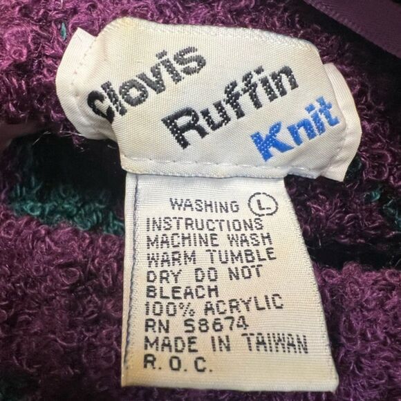 Vintage Clovis Ruffin Knit Textured Sweater – M - Picture 3 of 6